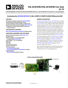 EVAL-AD7625FMCZ/EVAL-AD7626FMCZ User Guide UG-745