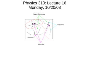 Physics 313: Lecture 16 Monday, 10/20/08