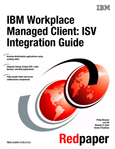 IBM Workplace Managed Client: ISV Integration Guide Front cover