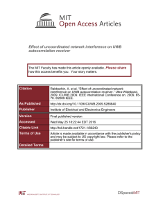 Effect of uncoordinated network interference on UWB autocorrelation receiver Please share