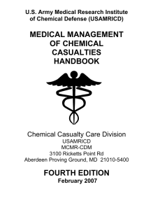 MEDICAL MANAGEMENT OF CHEMICAL CASUALTIES HANDBOOK