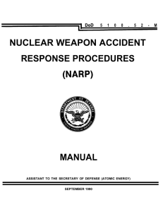 NUCLEAR WEAPON ACCIDENT RESPONSE PROCEDURES (NARP) MANUAL