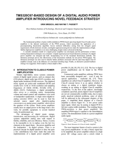 TMS320C67-BASED DESIGN OF A DIGITAL AUDIO POWER