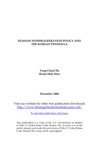 Visit our website for other free publication downloads  THE KOREAN PENINSULA