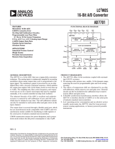 LC MOS 16-Bit A/D Converter AD7701