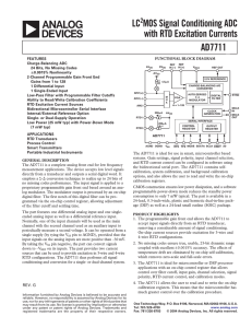 LC MOS Signal Conditioning ADC with RTD Excitation Currents 2