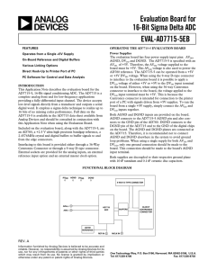 a Evaluation Board for 16-Bit Sigma Delta ADC EVAL-AD7715-5EB