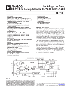 a Low Voltage, Low Power, Factory-Calibrated 16-/24-Bit Dual AD7719