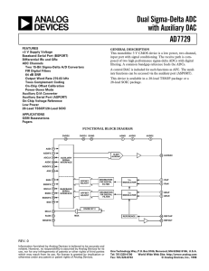 a Dual Sigma-Delta ADC with Auxiliary DAC AD7729