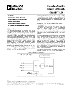 a Evaluation Board for Process Control ADC EVAL-AD7731EB