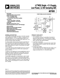 a LC MOS Single +5 V Supply, Low Power, 12-Bit Sampling ADC