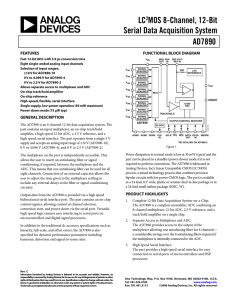 LC MOS 8-Channel, 12-Bit Serial Data Acquisition System AD7890