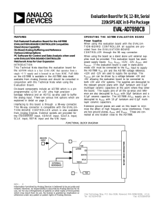a EVAL-AD7898CB Evaluation Board for 5V, 12-Bit, Serial 220kSPS ADC in 8-Pin Package