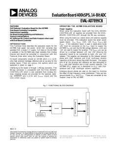 a Evaluation Board 400kSPS, 14-Bit ADC EVAL-AD7899CB