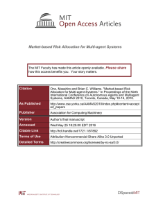 Market-based Risk Allocation for Multi-agent Systems Please share