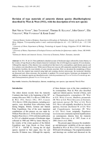 Revision of type materials of antarctic diatom species (Bacillariophyta)