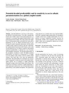Potential decadal predictability and its sensitivity to sea ice albedo