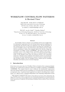 WORKFLOW CONTROL-FLOW PATTERNS A Revised View ∗ Nick Russell