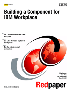 Building a Component for IBM Workplace Front cover