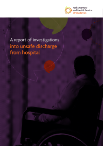 into unsafe discharge from hospital  A report of investigations