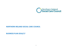 NORTHERN IRELAND SOCIAL CARE COUNCIL BUSINESS PLAN 2016/17  1