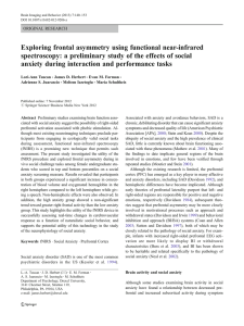 Exploring frontal asymmetry using functional near-infrared