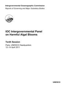 IOC Intergovernmental Panel on Harmful Algal Blooms  Tenth Session