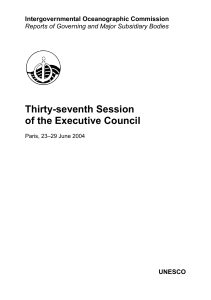 Thirty-seventh Session of the Executive Council  Intergovernmental Oceanographic Commission