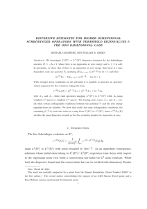 DISPERSIVE ESTIMATES FOR HIGHER DIMENSIONAL SCHR ¨ THE ODD DIMENSIONAL CASE