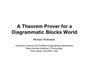 A Theorem Prover for a Diagrammatic Blocks World Michael Wollowski