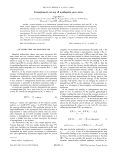 Entanglement entropy of multipartite pure states *