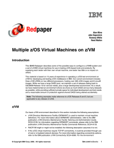 Red paper Multiple z/OS Virtual Machines on z/VM Introduction