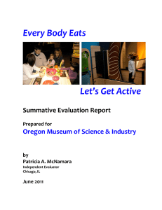 Every Body Eats Let’s Get Active Summative Evaluation Report