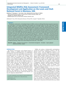 Integrated Wildﬁre Risk Assessment: Framework National Forest in Montana, USA