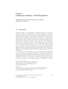 Landscape Genomics: A Brief Perspective Chapter 9 9.1  Introduction