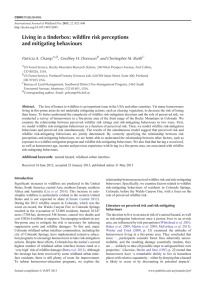 Living in a tinderbox: wildfire risk perceptions and mitigating behaviours