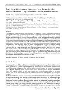 Predicting wildfire ignitions, escapes, and large fire activity using