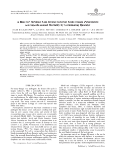 A Race for Survival: Can Bromus tectorum Seeds Escape Pyrenophora