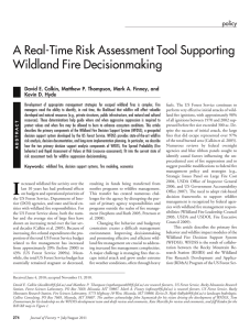A Real-Time Risk Assessment Tool Supporting Wildland Fire Decisionmaking Kevin D. Hyde