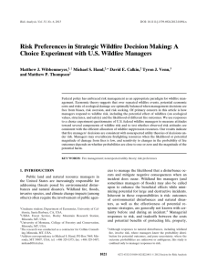 Risk Preferences in Strategic Wildfire Decision Making: A