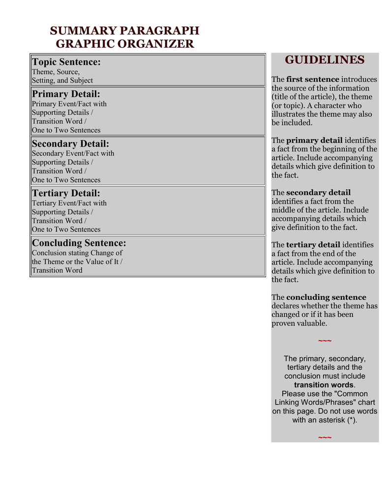 Transitional Words And Phrases Chart