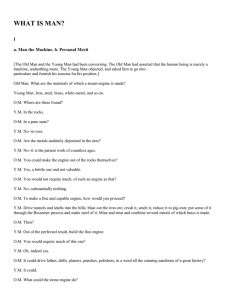 WHAT IS MAN? Student Handout 6.2 I