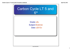 Carbon Cycle LT 5 and  6^ Grade: «8»