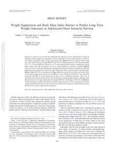 Weight Suppression and Body Mass Index Interact to Predict Long-Term