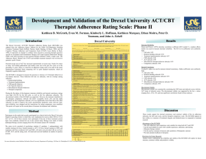 Development and Validation of the Drexel University ACT/CBT
