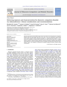 Delivering exposure and ritual prevention for obsessive–compulsive disorder