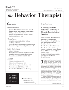 Behavior Therapist the C
