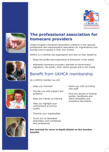 The professional association for homecare providers UKHCA