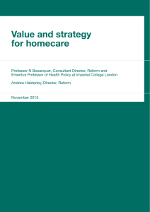 Value and strategy for homecare