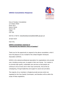 UKHCA Consultation Response